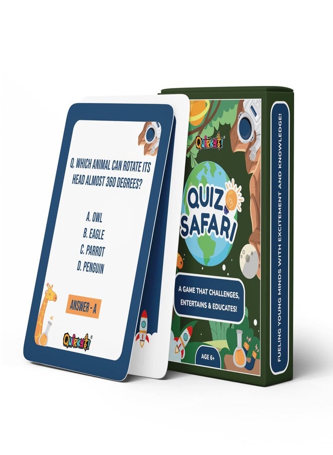 Gangaur Quiz Safari Card Game - Fun Educational Trivia for Kids and & All Ages - Perfect for Game Nights, Parties, and Learning Fun - Interactive and Engaging Game | Age 6 + - Image 1